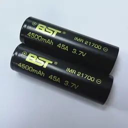 Акумулятор 21700 45A BST 3.7 V 4500 mah BST Чорний - мініатюра 4