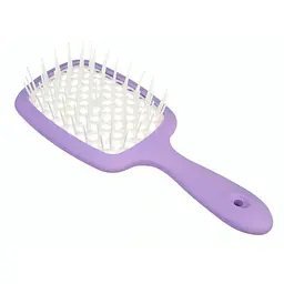 Гребінець щітка для волосся Superbrush Plus Hollow Comb Сиренево-белый 85780 - мініатюра 3