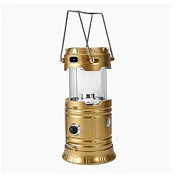 Туристичний ліхтар-лампа CAMPING MH-5800T 6+1 LED на сонячній батареї, коричневий - мініатюра 2