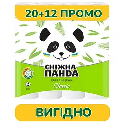 Папір туалетний Сніжна Панда Classic 32 рулони