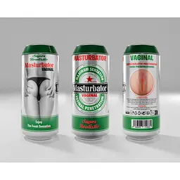 Мастурбатор-вагіна Alive Heineken Vagina II у вигляді банки пива, реалістичний - мініатюра 8