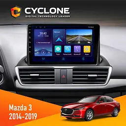 Штатна магнітола Mazda 3 2014-2019 Cyclone C9-011 4x64, DSP Cyclone (НФ-00008888)