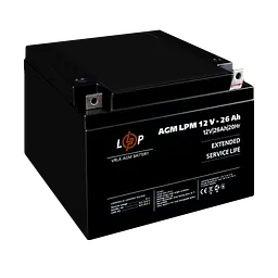 Акумулятор AGM LPM 12V - 26 Ah - мініатюра 3