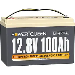 Акумулятор Power Queen LiFePO4 12V (12.8V/100Ah/1280Wh) (P12V100-BASIC-4-A100) [157264]