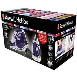 Праска Russell Hobbs Supreme Steam Cordless бездротова 2400 Вт біло-синя (23300-56) - мініатюра 3