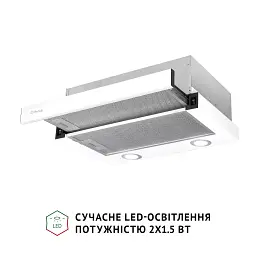 Витяжка телескопічна Perfelli TL 502 WH LED - мініатюра 4