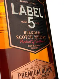 Віскі Label 5 Premium Black Blended Scotch Whisky 40% 0.7 л, у подарунковій упаковці - мініатюра 3