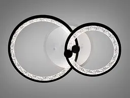 Стельова LED-люстра Diasha 8180/2BK 3color з пультом і димером, чорна, 55 W, 3025 lm, круглі акрилові LED-кільця 53×33 см - мініатюра 4