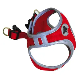 Шлея для собак нейлонова S 34-41 см Croci Hiking Reflective червона