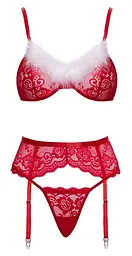 Комплект Cottelli Lingerie X-Mas Bra Set S/M (червоний) - мініатюра 12