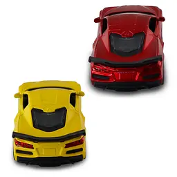 Автомодель TechnoDrive Chevrolet Corvette C8 Z06, 2024 (жовтий, червоний) (250310) - мініатюра 4