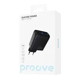 Мережевий зарядний пристрій Silicone Power Black 45 Вт 1xType-C (25 Вт Proove teh0028587 - мініатюра 2