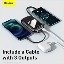 Зовнішній акб Baseus Qpow Digital Display (With Type-C Cable) 20000mAh PPQD-I02 білий - мініатюра 4