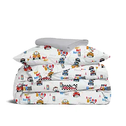 Дитяча постільна білизна в ліжечко TEDDY DRIVER, червоний (TeddyDrivepColor_52Grey_140)