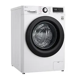 Пральна машина LG з фронтальним завантаженням F4V3VS6W, 9кг, 1400, A+++-40%, Пар, глибина 56см, Дисплей, Інвертор, Білий (F4V3VS6W)