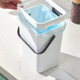 Відро для сміття MBM My Home з кришкою 5 л біле (BIN-11 5L WHITE/ANTHRACITE) - мініатюра 10