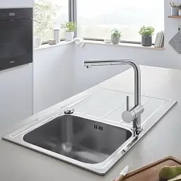 Змішувач для мийки Grohe Minta з висувною лійкою Хром 30412 - мініатюра 6