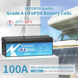 Акумулятор Kepworth LiFePO4 24V 25.6V/200Ah/5120Wh [KW-24-200] [125493] - мініатюра 6