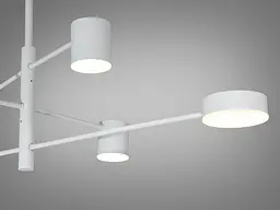 Люстра LED Diasha D302-6WH, 30Вт, 4100K, біла, світлодіодна, для коридору, вітальні, спальні, кухні - мініатюра 4