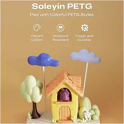 Пластик для 3D-принтера Creality Soleyin PETG 1.75 мм, 1 кг, blue snow mountain (3301030167) - мініатюра 2