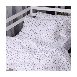 Постільна білизна MirSon 016 White Stars Фланель 143х210 полуторний (2200009652103) - мініатюра 3