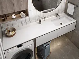 Умивальник Miraggio DELLA 1900 R (8813762) Miramarble, Глянцевий, Накладний, Білий - мініатюра 7