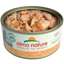 Вологий корм для котів Almo Nature HFC Cat Natural з тунцем та креветками 150 г - мініатюра 2