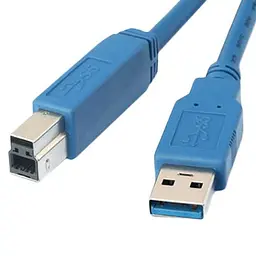 Кабель USB 3.0 AM - USB BM, 3 м, синій, Atcom (12824)