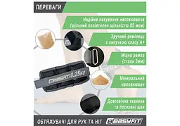 Обтяжувачі EasyFit i-Lite для ніг та рук 2 шт по 0.25 кг (EF-WHT-0.25) - мініатюра 4