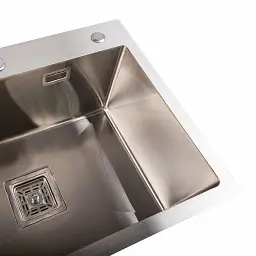 Кухонна мийка Platinum Handmade НSB з нержавіючої сталі 3 мм прямокутна 58x43x22 см (000036116) - мініатюра 4