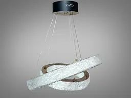 Підвісна LED люстра Diasha 662/600+400GD з кришталем, золото, 105 W, з пультом, освітлення 10-22 м2 - мініатюра 3