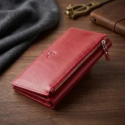 Шкіряне містко жіноче портмоне Grande Pelle 11550 червоний - мініатюра 3