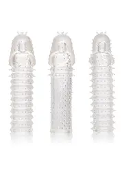 Насадка на пеніс Calexotics 3 Piece Extension Kit, 3 шт (прозорий)