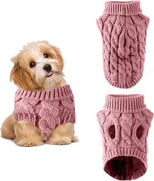Светр для собак та котів EcoToys Pink S рожевий A: 22 см B: 30 см C: 22 см 6975 - мініатюра 3