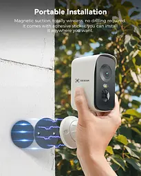 4G портативна магнітна камера COCOCAM без Wi-Fi, 2K, 300° панорама, IP66, батарея 10000 мАг - мініатюра 5