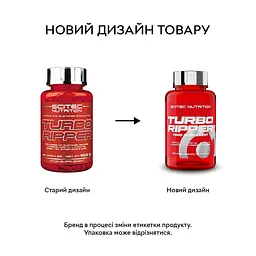Жироспалювач Scitec Nutrition Turbo Ripper, 100 капсул - мініатюра 2