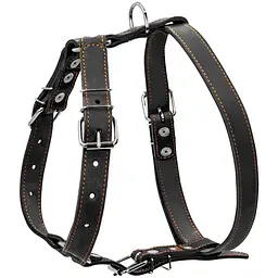 Шлея для собак Collar одинарна, шкіра, 49-68х68-80х2,5 см, чорний (6381) - мініатюра 2