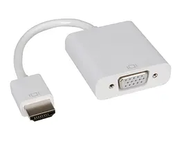 Перехідник HDMI M-VGA F білий (без звуку) OEM