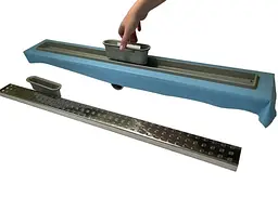 Душовий канал з горизонтальним фланцем Maxiflow Standart Line 60 см грати Квадрат 4022.TY050K.060.1 - мініатюра 5