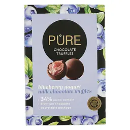 Конфеты Pure Chocolate трюфели йогурт с голубикой 148 г (932192)