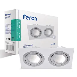 Вбудований світильник Feron DL6122 під лампу білий