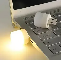 Портативна USB світлодіодна лампа-нічник із теплим (3000К) світлом, працює від Power Bank, та ін. ґаджетів 5В - мініатюра 3