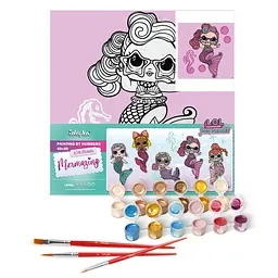 Картина за номерами "L.O.L. Surprise! Mermaids Waves" KHO6266, 40х40 см - мініатюра 2