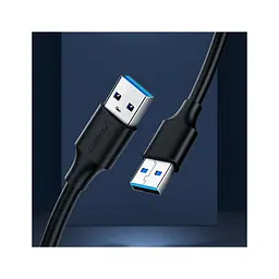 Дата кабель USB 2.0 AM/AM 0.5m US102 black Ugreen (10308) - мініатюра 7