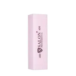 Баф полірувальний для нігтів Salon Professional 341SLP гріт 400 рожевий