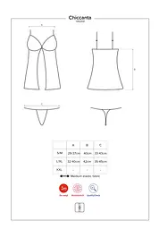 Комплект білизни Obsessive Chiccanta Babydoll S/M чорний - мініатюра 7