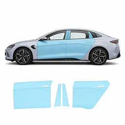 Антигравійна захисна бронеплівка за лекалами для BYD Seal I 2022-2024 - зони дверей і стійки вікон
