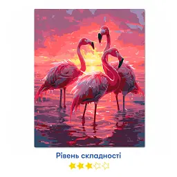 Картина за номерами «Фламінго на заході сонця» - мініатюра 3