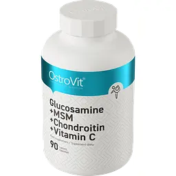 Дієтична добавка OstroVit Glucosamine + MSM + Chondroitin + Vitamin C 90 таблеток - мініатюра 2