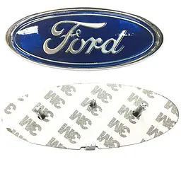 Емблема передня Ford синя 145х60мм пластик (на скотчі+4 напрямні) - мініатюра 2